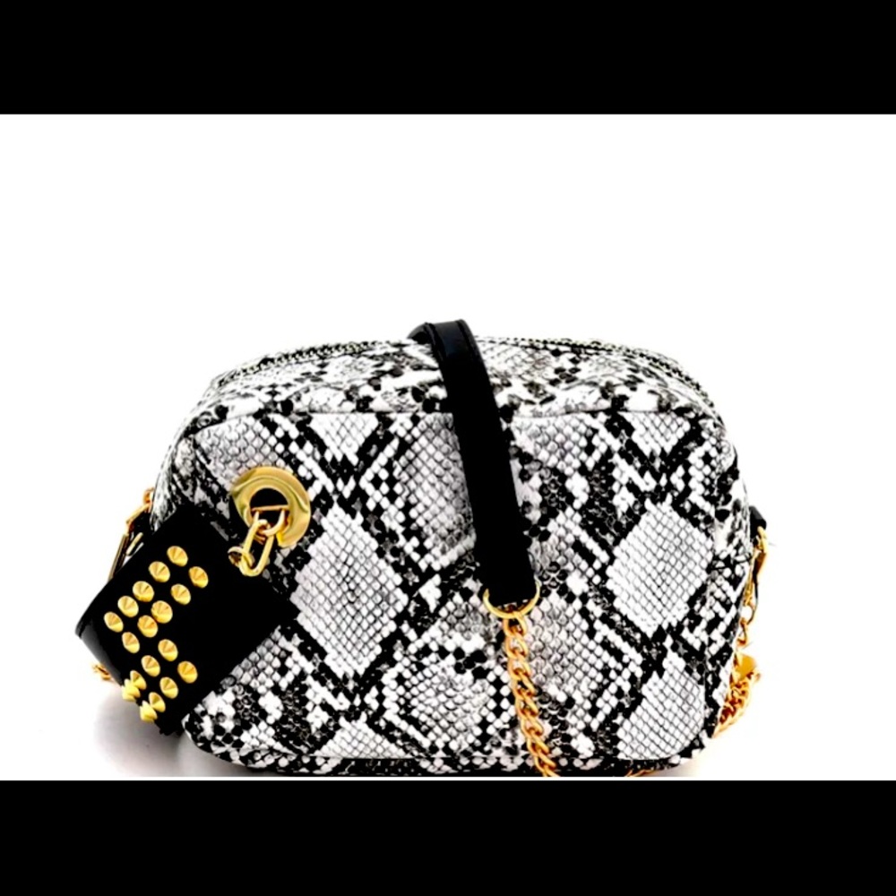 Beautiful Studded Snake Boxy handBag